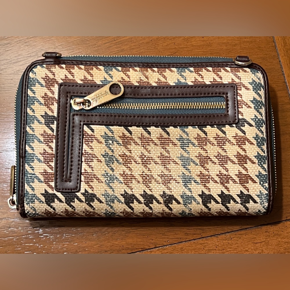Spartina 449 Eliza Houndstooth Zip Around Wallet